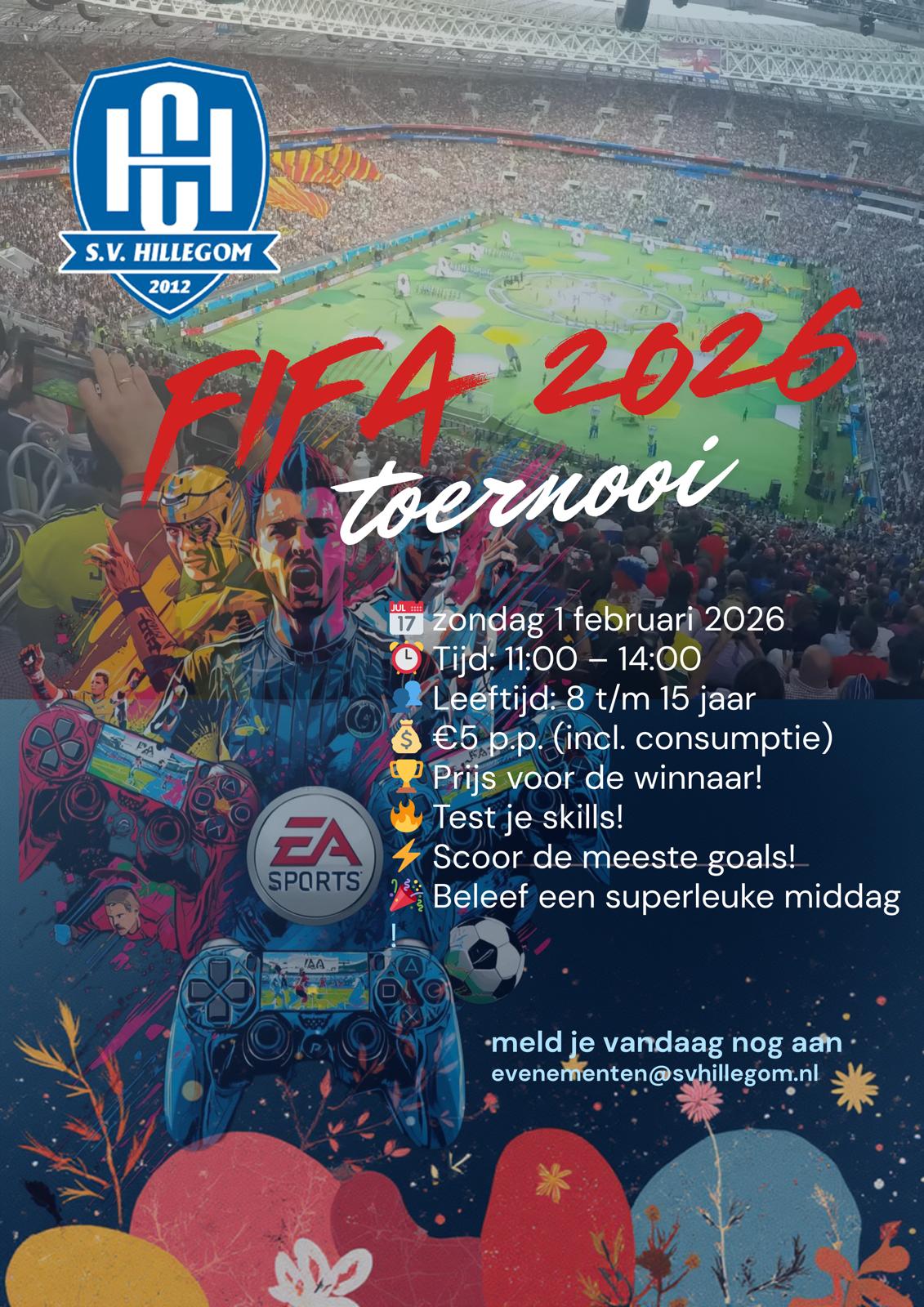 Uniek FIFA toernooi voor de jeugd van s.v. Hillegom