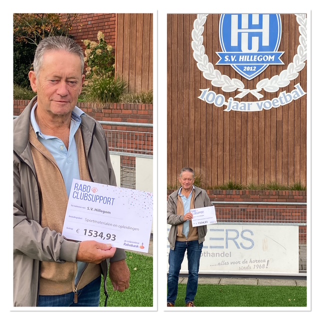 Cheque van Rabobank Clubsupport