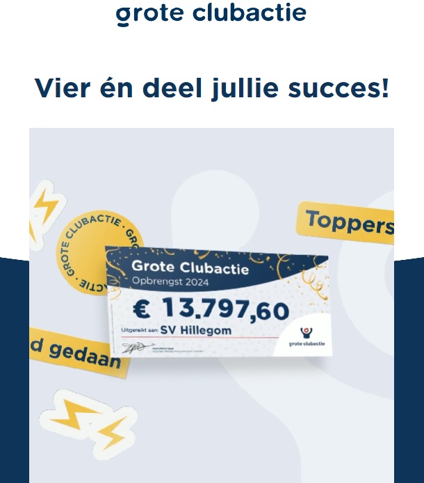 De hoge opbrengst van de Grote Clubactie in een filmpje